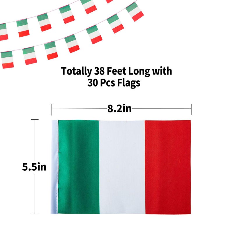 mflagperft Italy Flags Italian Small String Mini Flag Pennant Banner Decorations - Image 2